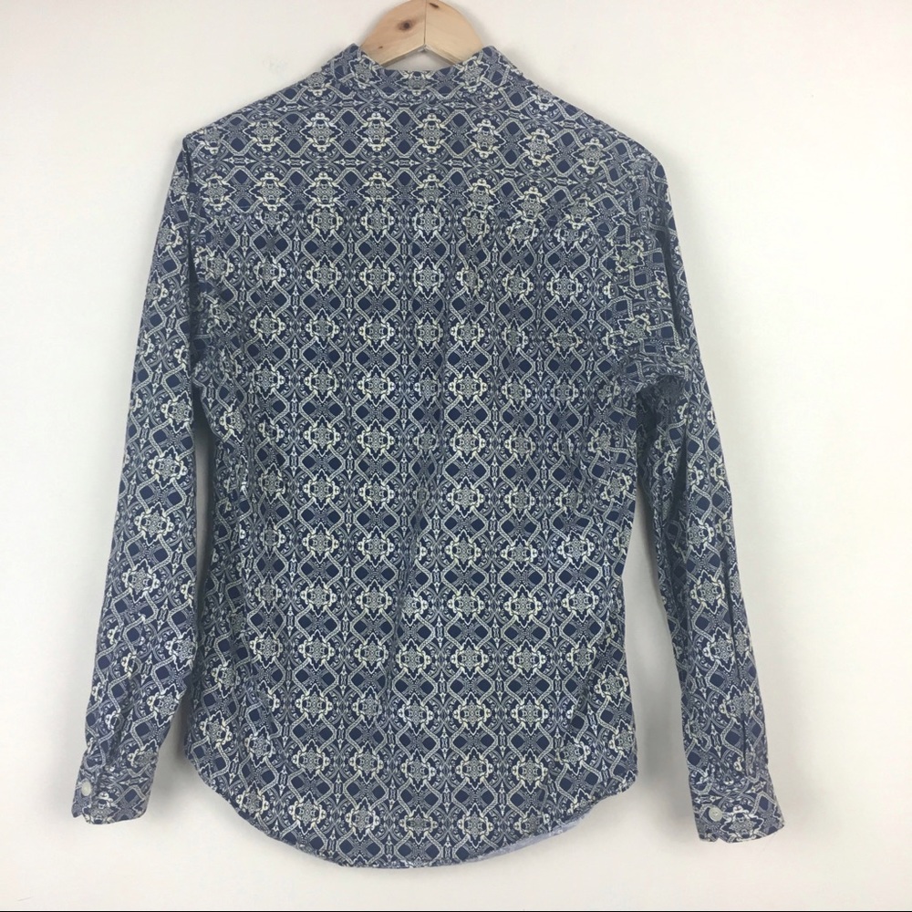 🍑 TOPMAN Printed Slim Fit Button Down Top - Picture 3 of 6